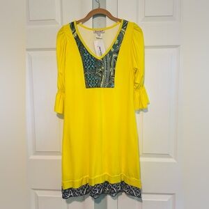 NWT-Karma Love Vibrant Yellow Puff Sleeve Dress/Tunic
Size Large